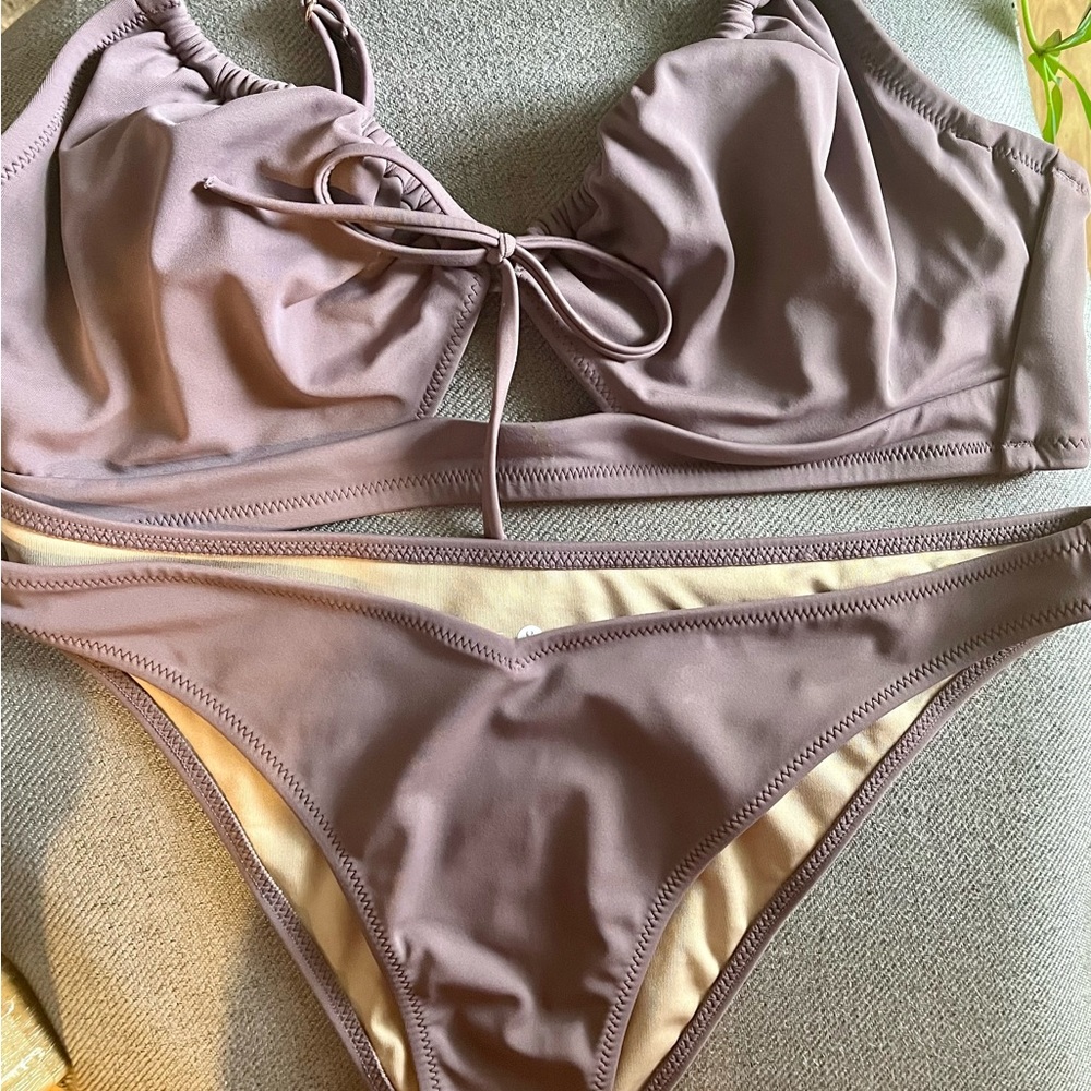 Shade & Shore soft purple color bikini. Top is size 36C, bottoms Med.
